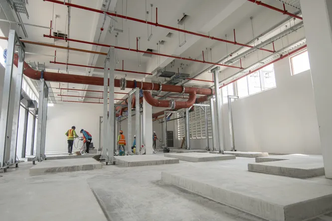 Chiller room in utility building new manufacturing construction